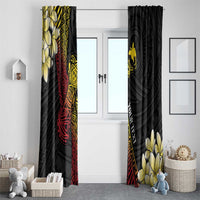 Personalized Papua New Guinea Window Curtain Kundu Drum Carving Motifs LT7 - Polynesian Pride