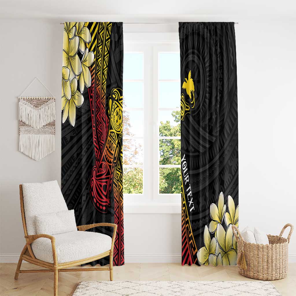 Personalized Papua New Guinea Window Curtain Kundu Drum Carving Motifs LT7 - Polynesian Pride