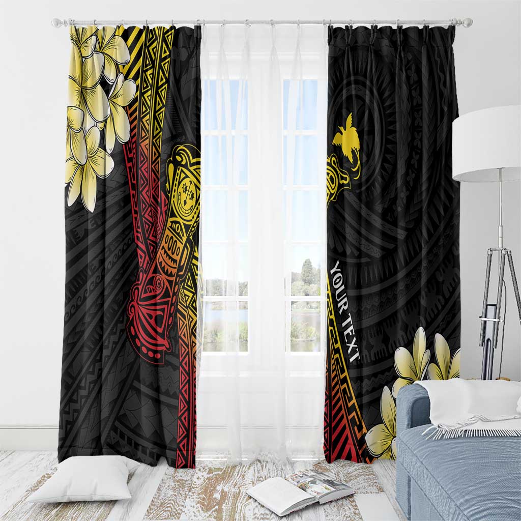 Personalized Papua New Guinea Window Curtain Kundu Drum Carving Motifs LT7 - Polynesian Pride