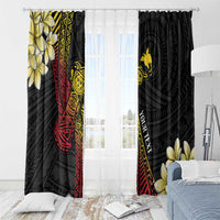 Personalized Papua New Guinea Window Curtain Kundu Drum Carving Motifs LT7 - Polynesian Pride