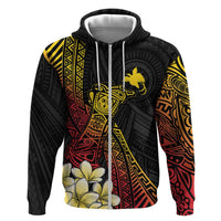Personalized Papua New Guinea Zip Hoodie Kundu Drum Carving Motifs LT7 Zip Hoodie Black - Polynesian Pride