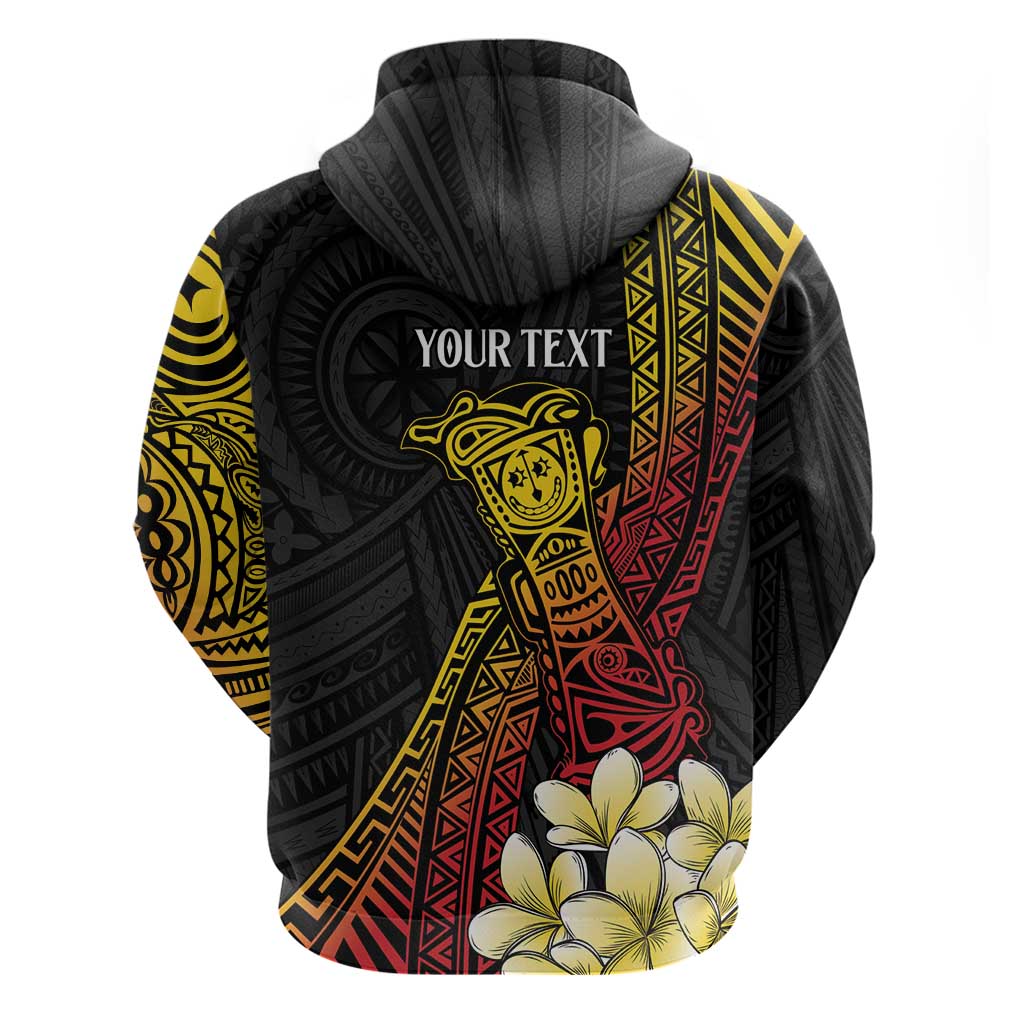 Personalized Papua New Guinea Zip Hoodie Kundu Drum Carving Motifs LT7 - Polynesian Pride