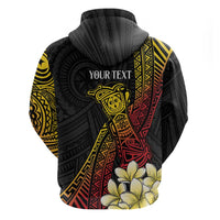 Personalized Papua New Guinea Zip Hoodie Kundu Drum Carving Motifs LT7 - Polynesian Pride