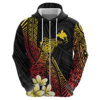 Personalized Papua New Guinea Zip Hoodie Kundu Drum Carving Motifs LT7 - Polynesian Pride