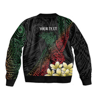 Personalized Papua New Guinea Bomber Jacket Kundu Drum Motifs - Sepik Colors LT7 - Polynesian Pride
