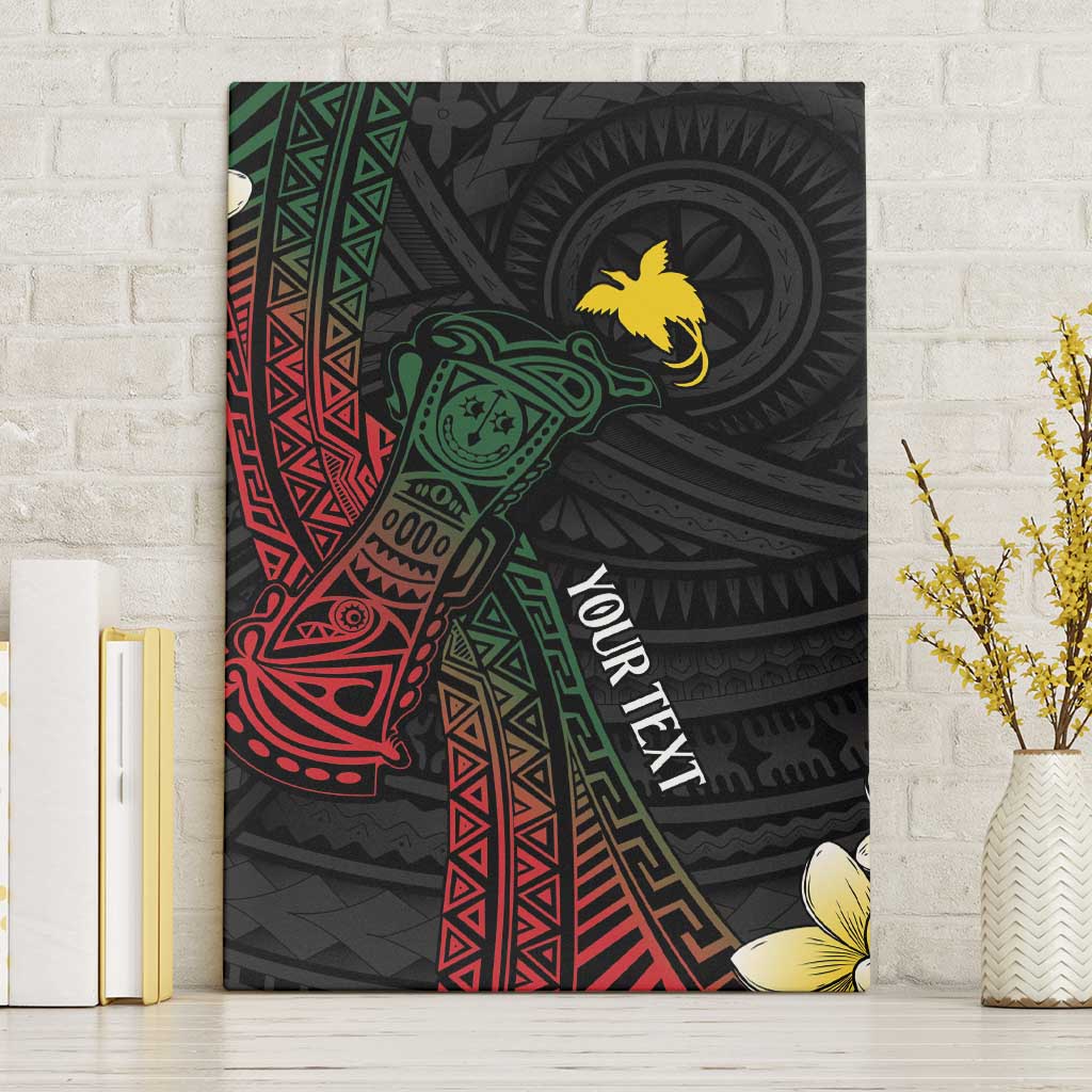 Personalized Papua New Guinea Canvas Wall Art Kundu Drum Motifs - Sepik Colors