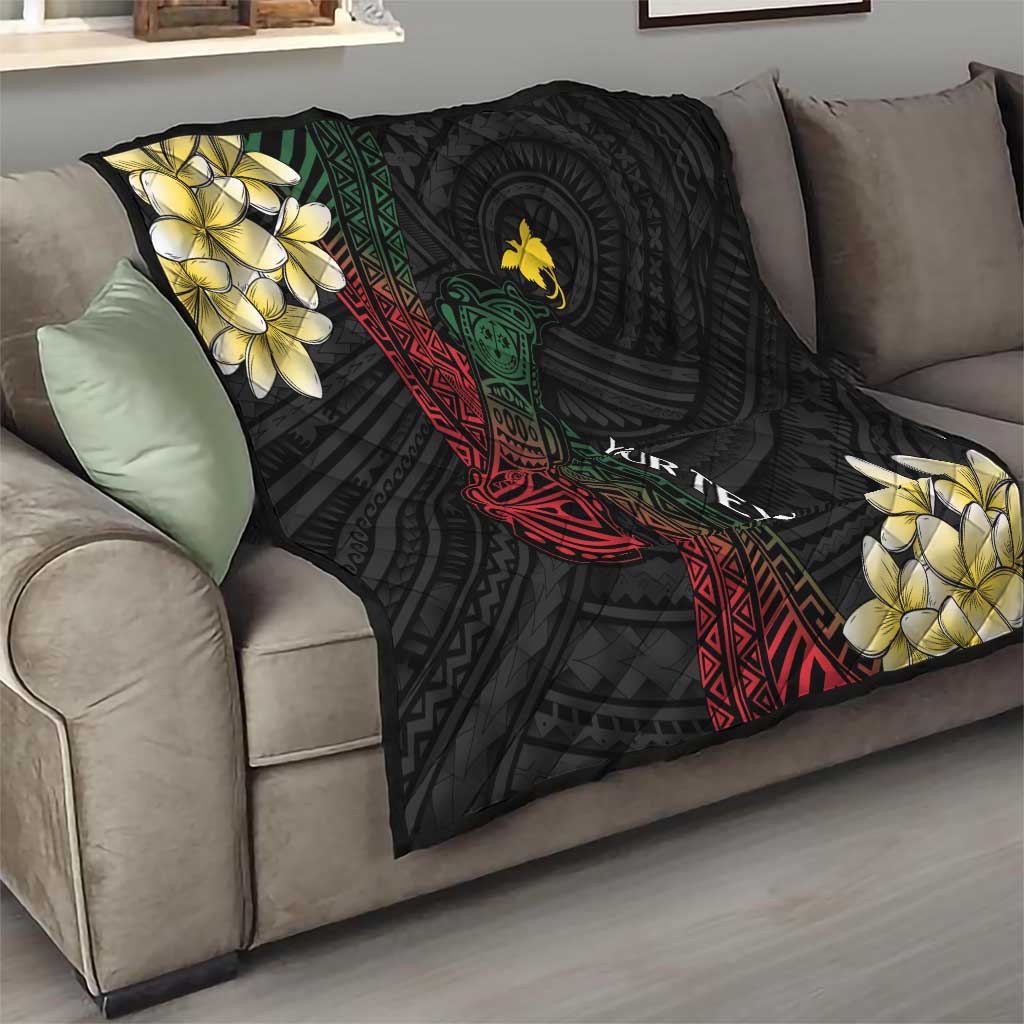 Personalized Papua New Guinea Quilt Kundu Drum Motifs - Sepik Colors LT7 - Polynesian Pride