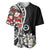 Bula Fiji Tagimaucia Mix Plumeria Masi Tapa Baseball Jersey Black LT7 Black - Polynesian Pride