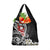 Bula Fiji Tagimaucia Mix Plumeria Masi Tapa Grocery Bag Black