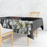 Bula Fiji Tagimaucia Mix Plumeria Masi Tapa Tablecloth Black LT7 - Polynesian Pride