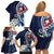 Bula Fiji Tagimaucia Mix Plumeria Masi Tapa Family Matching Off Shoulder Short Dress and Hawaiian Shirt Blue LT7 - Polynesian Pride