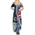 Bula Fiji Tagimaucia Mix Plumeria Masi Tapa Family Matching Summer Maxi Dress and Hawaiian Shirt Blue LT7 - Polynesian Pride