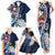 Bula Fiji Tagimaucia Mix Plumeria Masi Tapa Family Matching Tank Maxi Dress and Hawaiian Shirt Blue LT7 - Polynesian Pride