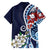 Bula Fiji Tagimaucia Mix Plumeria Masi Tapa Hawaiian Shirt Blue LT7 - Polynesian Pride