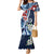 Bula Fiji Tagimaucia Mix Plumeria Masi Tapa Mermaid Dress Blue LT7 Women Blue - Polynesian Pride