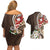 Bula Fiji Tagimaucia Mix Plumeria Masi Tapa Couples Matching Off Shoulder Short Dress and Hawaiian Shirt Brown LT7 - Polynesian Pride