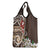 Bula Fiji Tagimaucia Mix Plumeria Masi Tapa Grocery Bag Brown