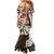 Bula Fiji Tagimaucia Mix Plumeria Masi Tapa Mermaid Dress Brown LT7 - Polynesian Pride