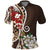 Bula Fiji Tagimaucia Mix Plumeria Masi Tapa Polo Shirt Brown LT7 Brown - Polynesian Pride