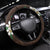 Bula Fiji Tagimaucia Mix Plumeria Masi Tapa Steering Wheel Cover Brown