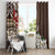 Bula Fiji Tagimaucia Mix Plumeria Masi Tapa Window Curtain Brown