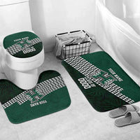 Hawaii Rainbow Warriors Alumni Custom Bathroom Set Kanaka Arrows Tropical Vibes LT7 Mat Set Only (3 pcs) One Size Green - Polynesian Pride