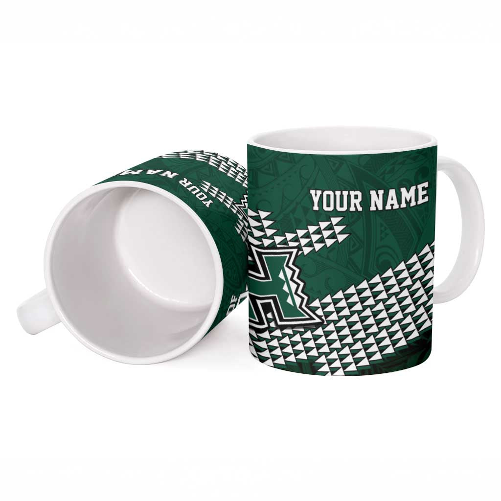 Hawaii Rainbow Warriors Alumni Custom Ceramic Mug Kanaka Arrows Tropical Vibes LT7 - Polynesian Pride
