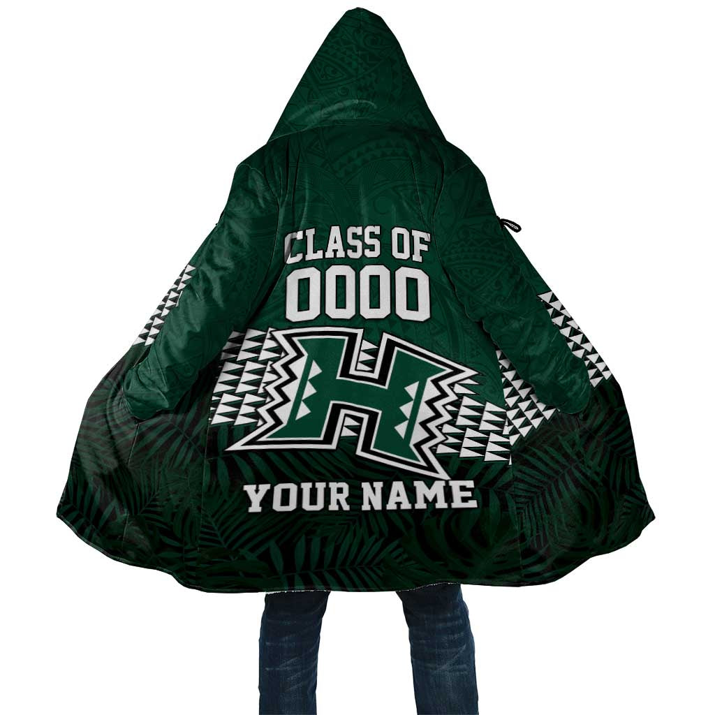 Hawaii Rainbow Warriors Alumni Custom Cloak Kanaka Arrows Tropical Vibes LT7 Unisex Green - Polynesian Pride