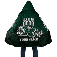 Hawaii Rainbow Warriors Alumni Custom Cloak Kanaka Arrows Tropical Vibes LT7 Unisex Green - Polynesian Pride