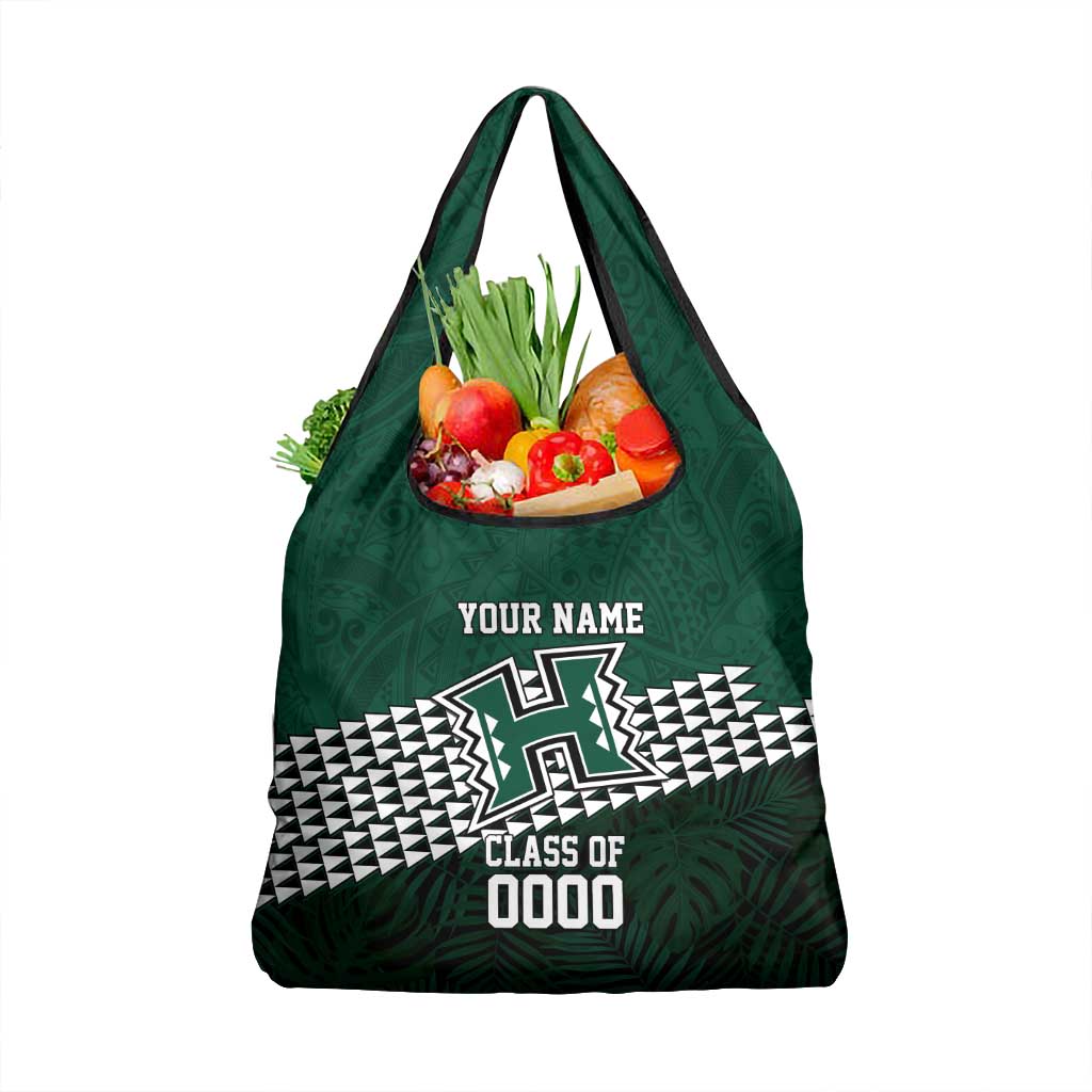 Hawaii Rainbow Warriors Alumni Custom Grocery Bag Kanaka Arrows Tropical Vibes LT7 1-pack One Size Green - Polynesian Pride