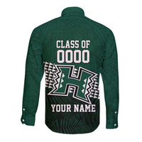 Hawaii Rainbow Warriors Alumni Custom Long Sleeve Button Shirt Kanaka Arrows Tropical Vibes LT7 - Polynesian Pride