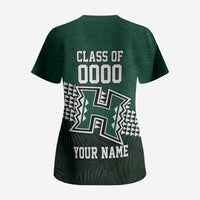 Hawaii Rainbow Warriors Alumni Custom Scrub Top Kanaka Arrows Tropical Vibes LT7 - Polynesian Pride