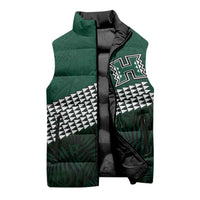 Hawaii Rainbow Warriors Alumni Custom Sleeveless Puffer Jacket Kanaka Arrows Tropical Vibes LT7 - Polynesian Pride