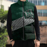 Hawaii Rainbow Warriors Alumni Custom Sleeveless Puffer Jacket Kanaka Arrows Tropical Vibes LT7 - Polynesian Pride