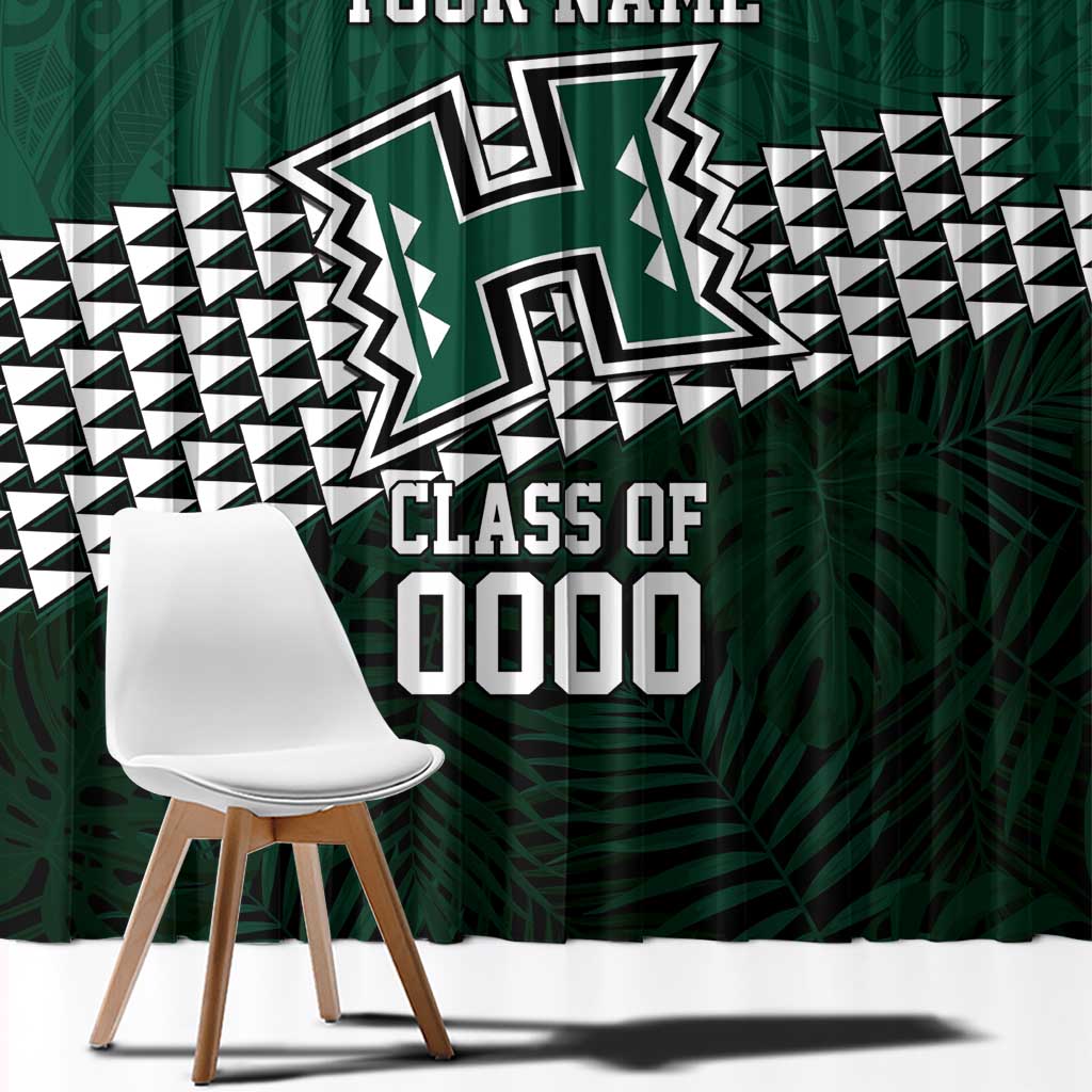 Hawaii Rainbow Warriors Alumni Custom Window Curtain Kanaka Arrows Tropical Vibes LT7 - Polynesian Pride