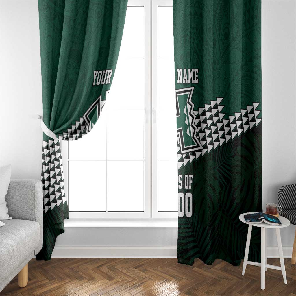 Hawaii Rainbow Warriors Alumni Custom Window Curtain Kanaka Arrows Tropical Vibes LT7 - Polynesian Pride