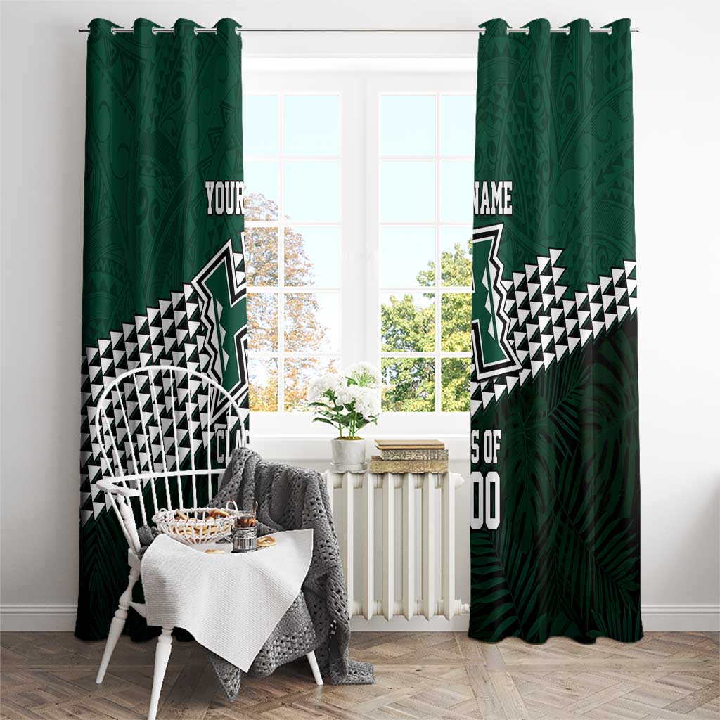 Hawaii Rainbow Warriors Alumni Custom Window Curtain Kanaka Arrows Tropical Vibes LT7 - Polynesian Pride