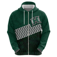 Hawaii Rainbow Warriors Alumni Custom Zip Hoodie Kanaka Arrows Tropical Vibes LT7 - Polynesian Pride