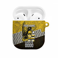 Hawaii Nanakuli High Alumni Custom AirPods Case Kanaka Arrows Tropical Vibes LT7 Yellow Black - Polynesian Pride