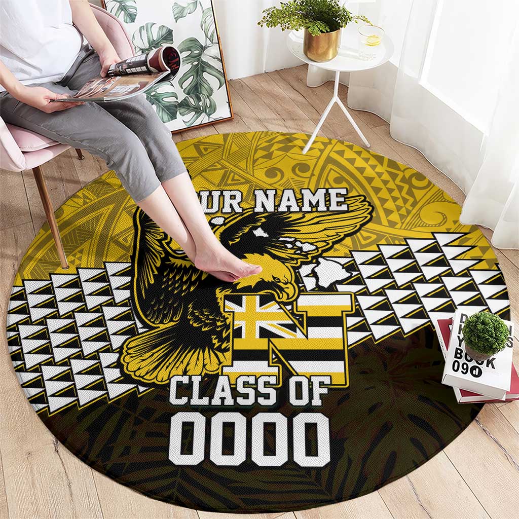 Hawaii Nanakuli High Alumni Custom Round Carpet Kanaka Arrows Tropical Vibes LT7 - Polynesian Pride