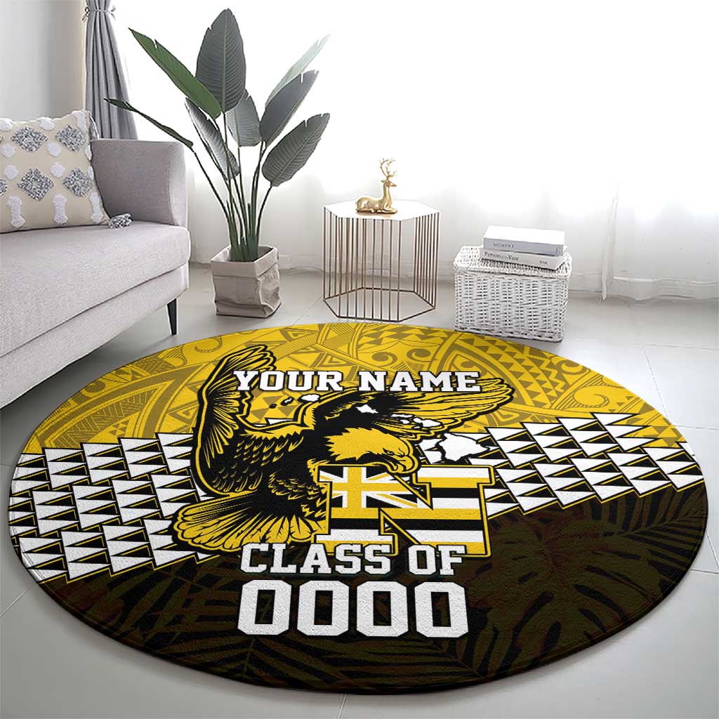 Hawaii Nanakuli High Alumni Custom Round Carpet Kanaka Arrows Tropical Vibes LT7 - Polynesian Pride
