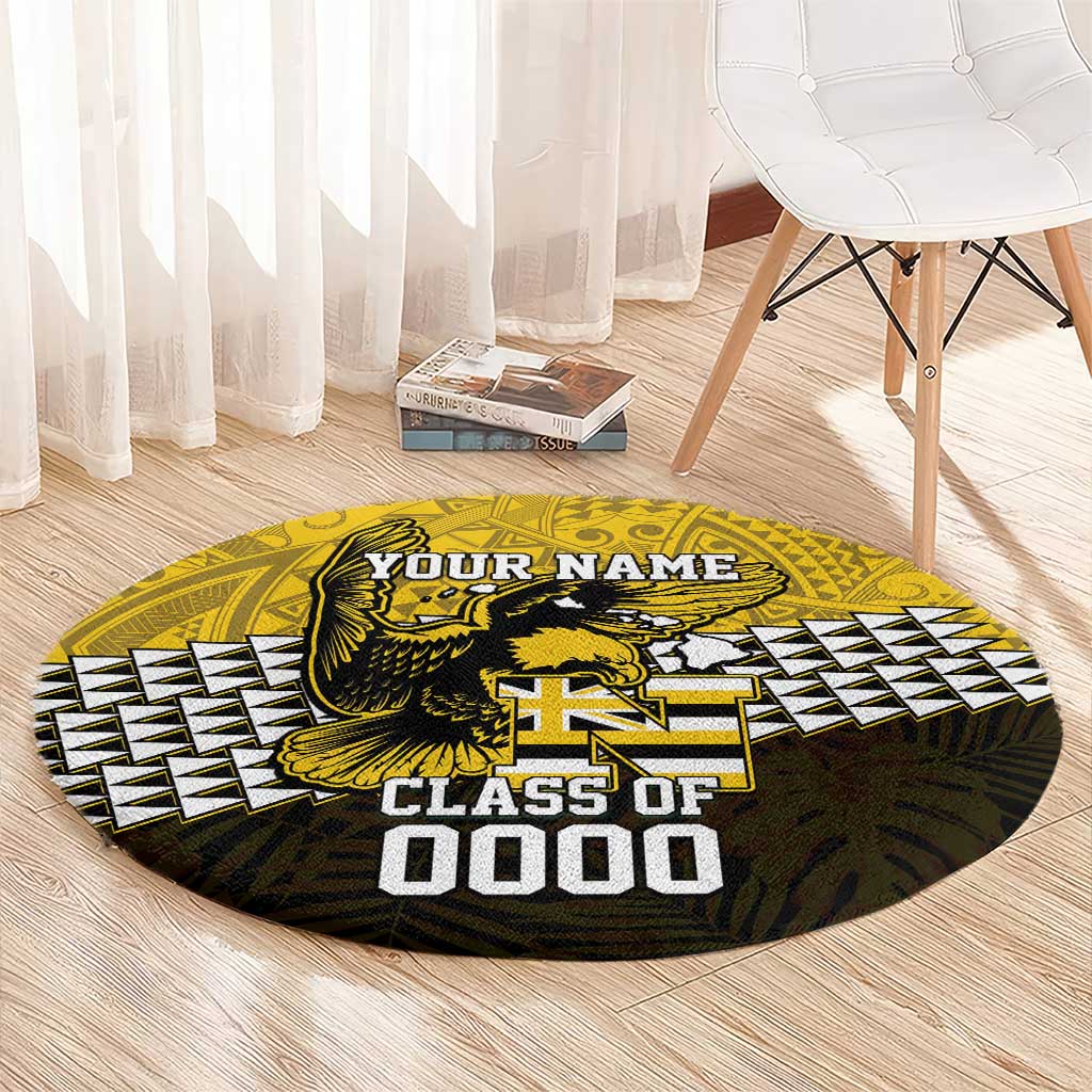 Hawaii Nanakuli High Alumni Custom Round Carpet Kanaka Arrows Tropical Vibes LT7 - Polynesian Pride