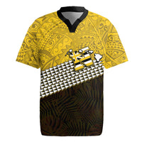 Hawaii Nanakuli High Alumni Custom Rugby Jersey Kanaka Arrows Tropical Vibes LT7 Yellow Black - Polynesian Pride