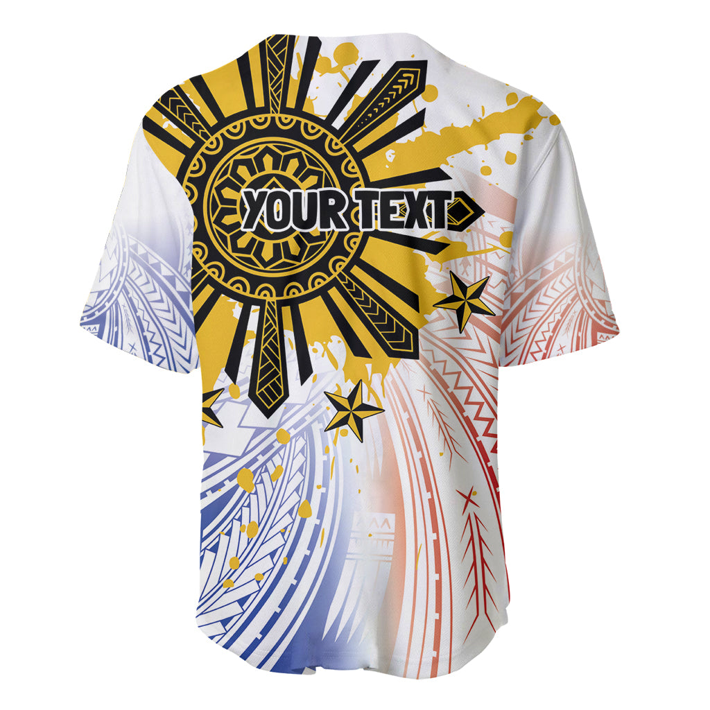 Philippines Independence Day Baseball Jersey Eagle Mix Filipino Flag Tribal Style LT7 - Polynesian Pride