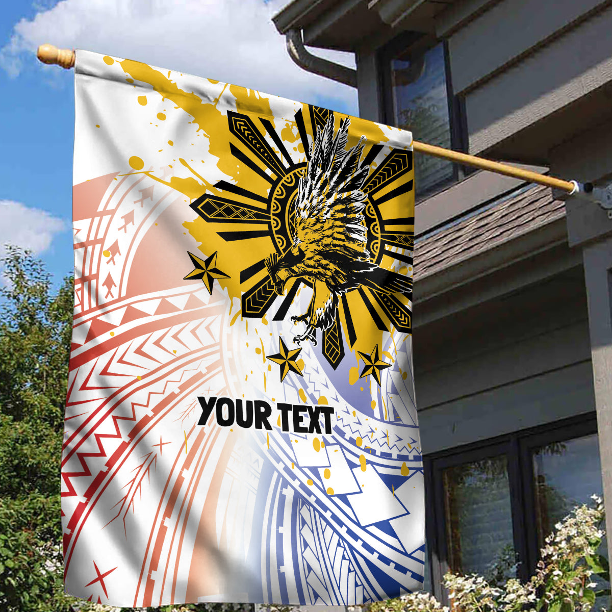 Philippines Independence Day Garden Flag Eagle Mix Filipino Flag Tribal Style LT7 - Polynesian Pride