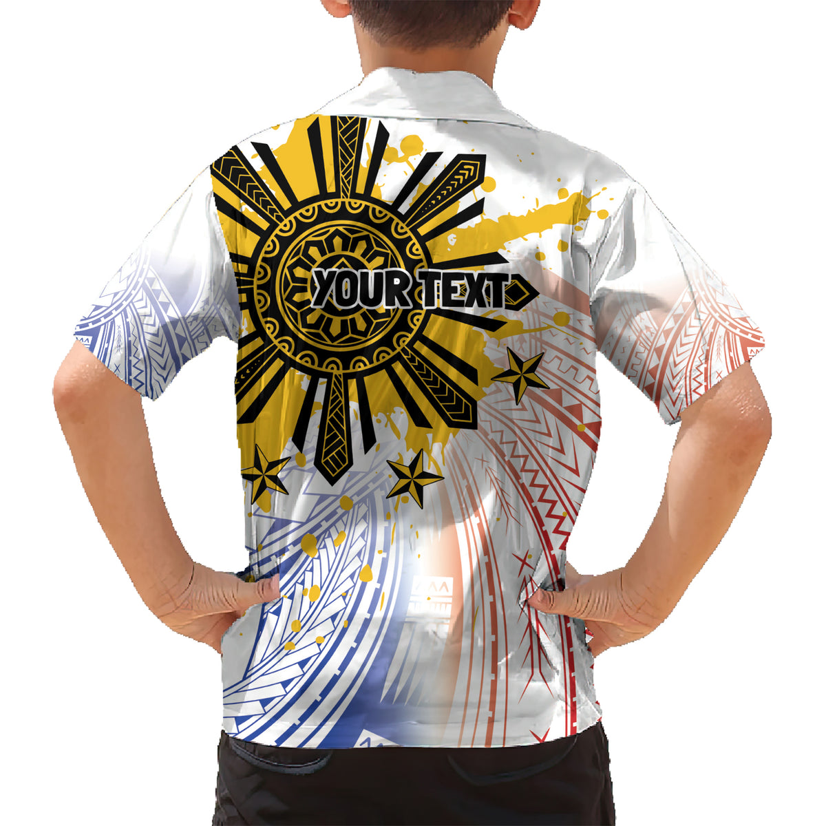 Philippines Independence Day Kid Hawaiian Shirt Eagle Mix Filipino Flag Tribal Style LT7 - Polynesian Pride