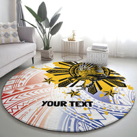Philippines Independence Day Round Carpet Eagle Mix Filipino Flag Tribal Style LT7 - Polynesian Pride