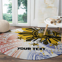Philippines Independence Day Round Carpet Eagle Mix Filipino Flag Tribal Style LT7 - Polynesian Pride