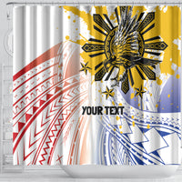 Philippines Independence Day Shower Curtain Eagle Mix Filipino Flag Tribal Style LT7 - Polynesian Pride