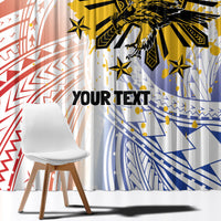 Philippines Independence Day Window Curtain Eagle Mix Filipino Flag Tribal Style LT7 - Polynesian Pride